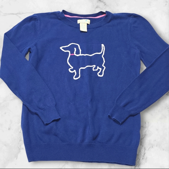 Caribbean Joe Sweaters - Caribbean Joe Royal Blue Sweater with Dog Design Size Small (S) B47